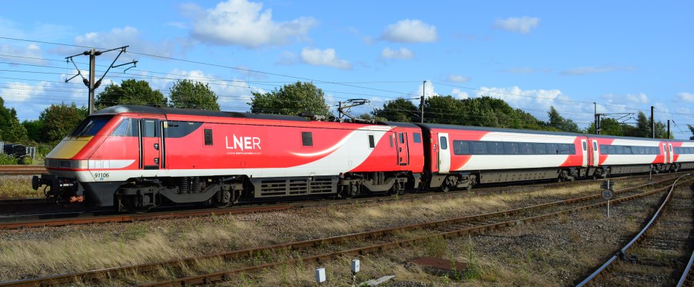 91106 Electra Class 91 Electric locomotive Intercity 225, Darlington