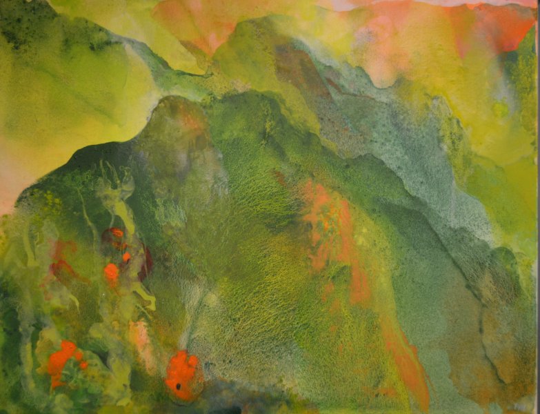 Over the hills and far away painting by Peter M Hicks artist acrylic on canvas