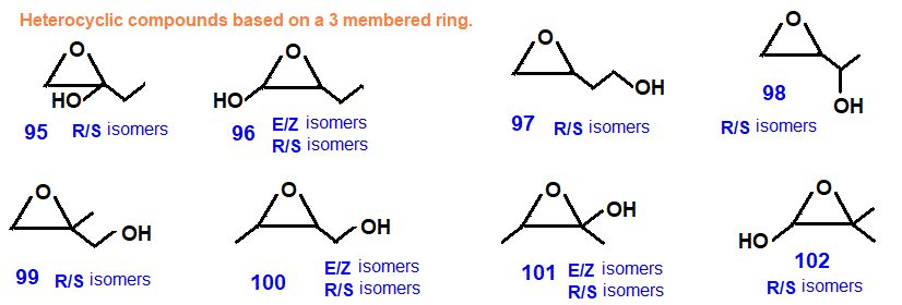 isomers of C4H8O2, methyloxiranols, methanol derivatives, eterocyclic compounds with 3 membered ring of two carbon and one oxygen atoms, names, skeletal formula