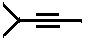 4-methylpent-2-yne, 4-methyl-2-pentyne skeletal formula isomer of C6H10