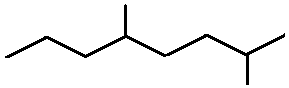 2,5-dimethyloctane skeletal formula constitutional structural isomer of molecular formula C10H22 � Dr Phil Brown's chemistry