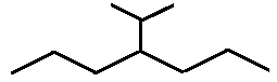 4-(1-methylethyl)heptane or 4-isopropylheptane skeletal formula constitutional structural isomer of molecular formula C10H22 � Dr Phil Brown's chemistry
