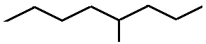 4-methyloctane skeletal formula structural constitutional formula R/S optical isomers enantiomers of molecular formula C9H20