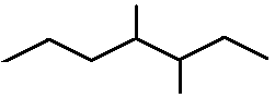 3,4-dimethylheptane skeletal formula structural constitutional formula R/S optical isomers enantiomers of molecular formula C9H20