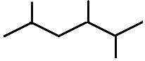 2,3,5-trimethylhexane skeletal formula structural constitutional formula R/S optical isomers enantiomers of molecular formula C9H20