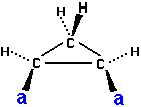 skeletal formula of (Z)-1,2-dimethylcyclopropane (cis isomer of C5H10)