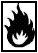 hazard warning symbol for a flammable material