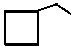 ethylcyclobutane, C6H12 skeletal formula alkanes molecular structure naming (c) doc b
