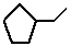 ethylcyclopentane, C7H14 skeletal formula alkanes molecular structure naming (c) doc b