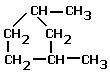 structural formula 1,3-dimethylcyclopentane, C7H14 alkanes molecular structure naming (c) doc b