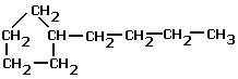 structural formula butylcyclopentane, C9H18 alkanes molecular structure naming (c) doc b