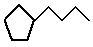 butylcyclopentane, C9H18 skeletal formula alkanes molecular structure naming (c) doc b