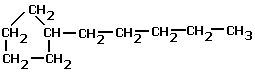structural formula pentylcyclopentane, C10H20 alkanes molecular structure naming (c) doc b