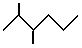 2,3-dimethylhexane skeletal formula alkanes molecular structure naming (c) doc b