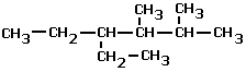 structural formula 4-ethyl-2,3-dimethylhexane alkanes molecular structure naming (c) doc b