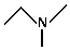 skeletal formula ofN,N-dimethylethylamine, ethyldimethylamine